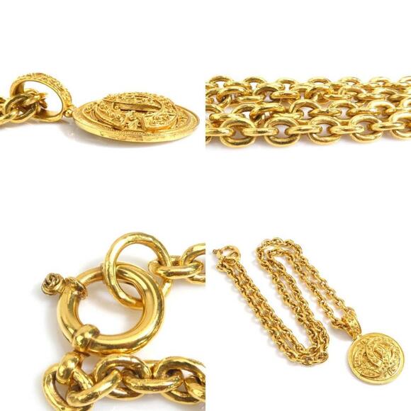CHANEL Gold Coco Mark Necklace - Picture 4 of 5